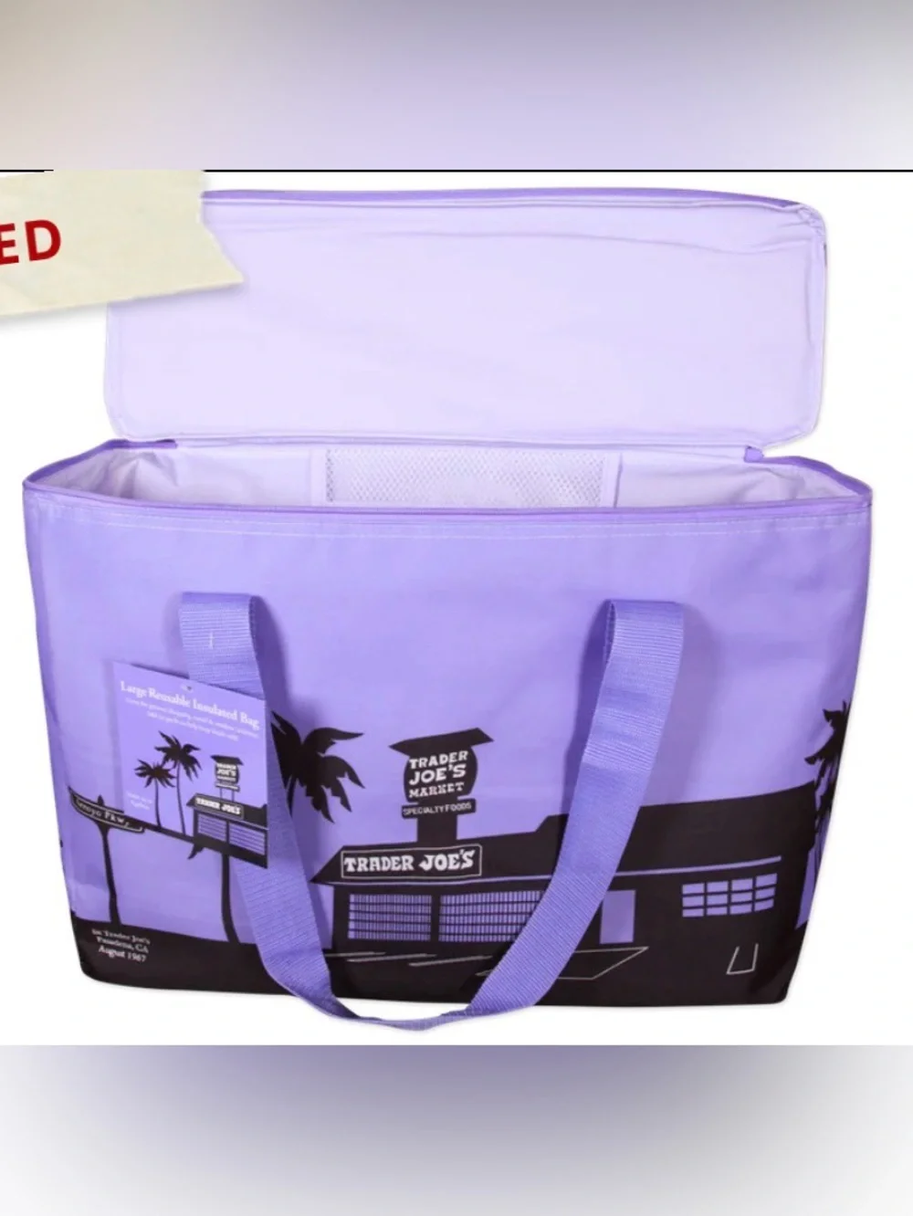 Trader Joe's Purple Insulated Market Tote